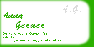 anna gerner business card